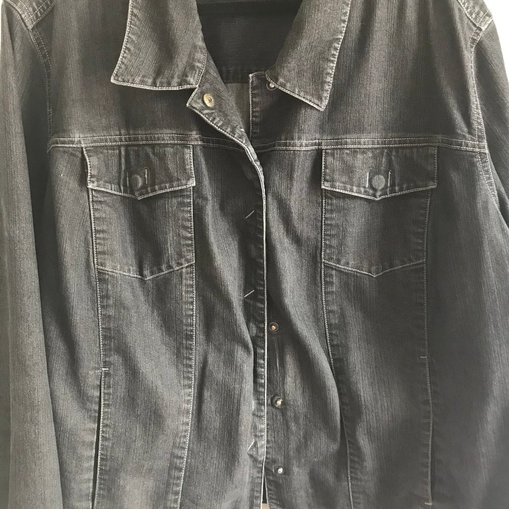 Sigrid Olsen Vintage Black Denim Jacket